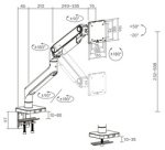 Support pour écran, capacité de charge: 20 kg, noir
