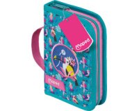 Étui scolaire Tropical, polyester, turquoise / rose