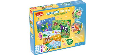 Creativ Kit gommettes géométriques ANIMAUX DU MONDE