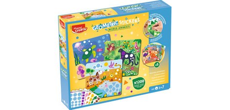 Creativ Kit gommettes géométriques ANIMAUX DU MONDE