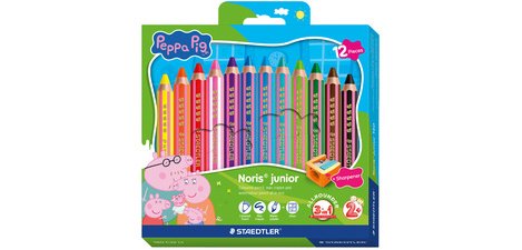 Crayon de couleur Noris junior Peppa, étui de 6