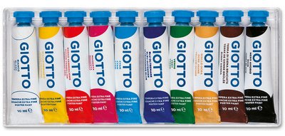 Giotto Extra Fine Gouache, box of 10 tubes of 10 ml