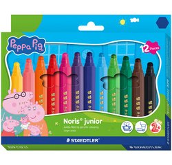 Noris junior viltstiften Peppa, kartonnen etui van 12