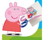 Ciseaux Noris junior Peppa, rond, bleu/rose