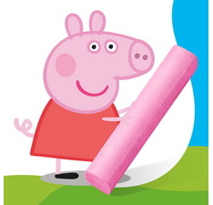 Craie de trottoir Noris junior Peppa, étui de 6