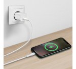 Câble USB 2.0, USB-A - USB-C, 1,0 m, blanc