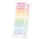 Étiquette pour crayon 'Marky', 10 x 42 mm, tons pastel