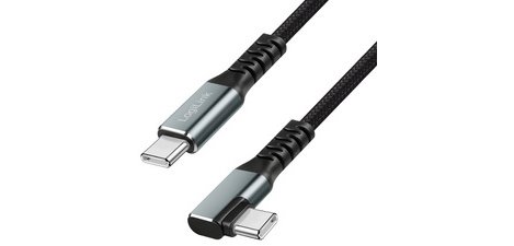 Câble USB 3.2, USB-C - USB-C coudé, 0,5 m