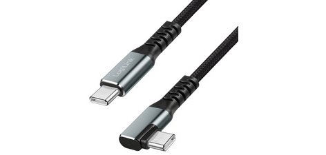 Câble USB 3.2, USB-C - USB-C coudé, 0,5 m