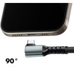 Câble USB 3.2, USB-C - USB-C coudé, 0,5 m