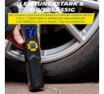 Cordless mini-compressor with pressure gauge, 10 bars