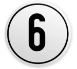 Snelheidslimietbord, 6 km/u, zelfklevend