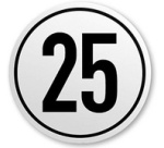 Geschwindigkeitsschild, 80 km/h, selbstklebend
