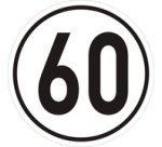 Geschwindigkeitsschild, 80 km/h, selbstklebend