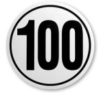 Geschwindigkeitsschild, 80 km/h, selbstklebend