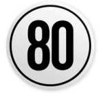 Panneau de limite de vitesse, 6 km/h, autoadhésif