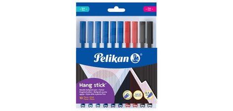 Hang Stick Ballpoint Pen, 0.7 mm, pack of 10