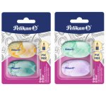 Ergonomic plastic eraser, pack of 2