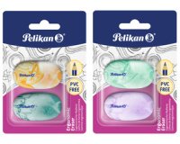 Gomme en plastique, ergonomique, blister de 2