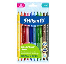 Dubbele kleurstift colorella duo, kartonnen doosje van 10