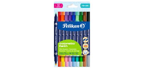 Dubbele viltstift colorella twin, kartonnen etui van 10