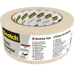 Ruban de masquage crêpé Basic, 48 mm x 50 m, beige