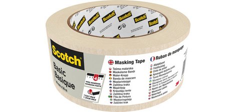 Ruban de masquage crêpé Basic, 48 mm x 50 m, beige