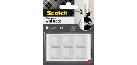 Pastille antichoc élastique, 19 mm, transparent