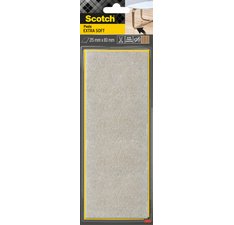 Patin en feutre extra-doux, 80 x 215 mm, beige