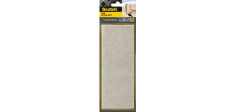 Patin en feutre extra-doux, 80 x 215 mm, beige