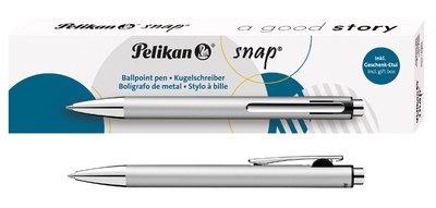 Stylo à bille rétractable Snap Metallic, argent