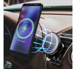 Magnetic smartphone holder for car, round