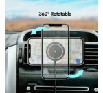 Magnetic smartphone holder for car, round