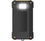 Powerbank solaire, 10.000 mAh, 20 W, noir/orange