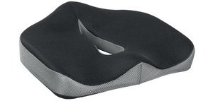 Orthopedic cushion for the coccyx, black