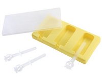 Moule à glace Fun Kitchen, pour 3 glaces, silicone