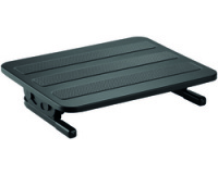 Height-adjustable footrest, black