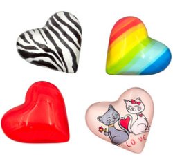 Aimant en forme de coeur, en verre, tableau de 25