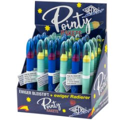 Crayon de papier éternel 'Pointy Rakete', présentoir