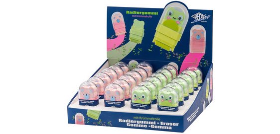 Clean Animal Plastikradierer, Display mit 24 Stück
