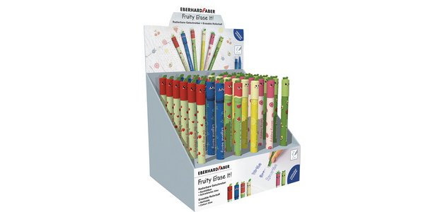 Stylo gel Fruity Erase it!, présentoir de 36
