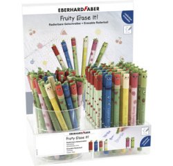 Fruity Erase it! gel pen, display of 72