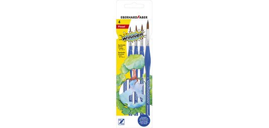 WINNER synthetische penseelset, 4 stuks