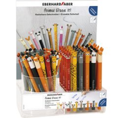 Stylo gel Animal Erase it!, présentoir de 72