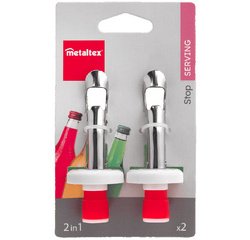Bouchon à levier, inox, set de 2