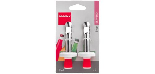 Bouchon à levier, inox, set de 2