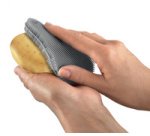 Éponge en silicone, ovale, gris