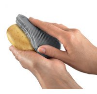 Silicone sponge, oval, gray