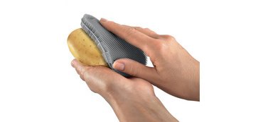 Éponge en silicone, ovale, gris