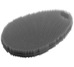 Éponge en silicone, ovale, gris